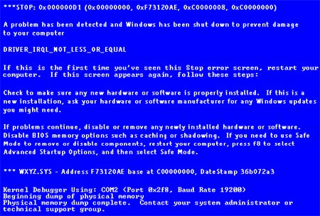 IRQL_NOT_LESS_OR_EQUAL