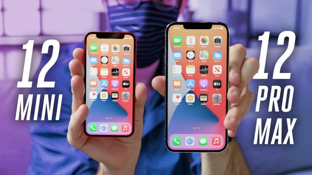 iphone 12 and 12 pro max size comparison