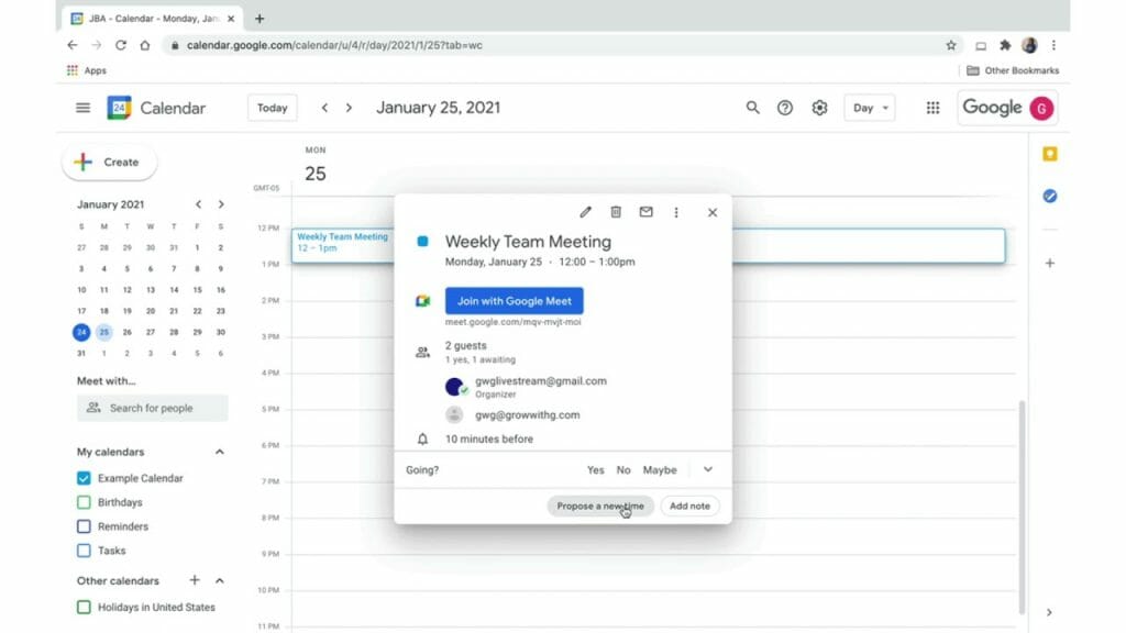 How to Propose another time in Google Calendar Tweaks For Geeks