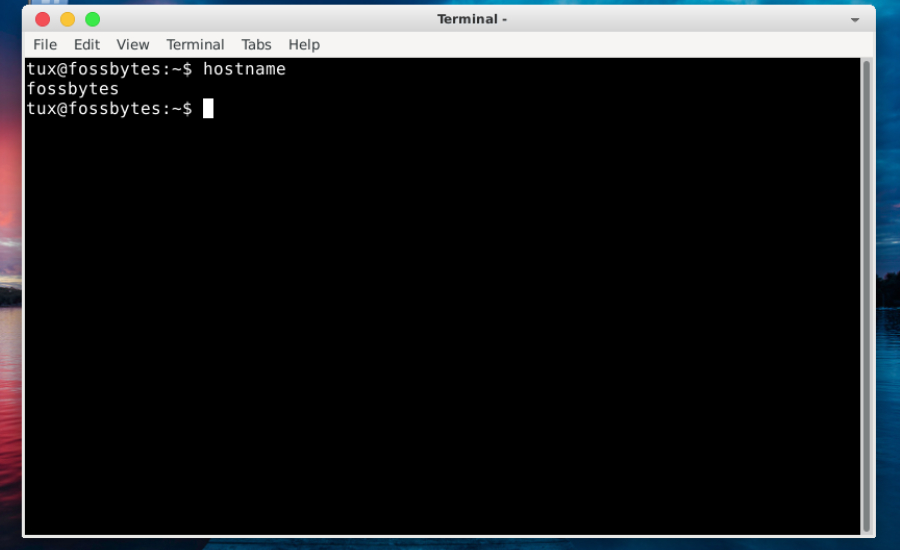 New hostname