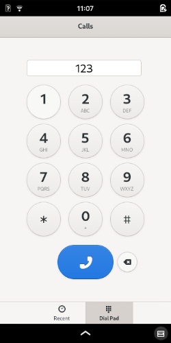 postmarketOS dialpad