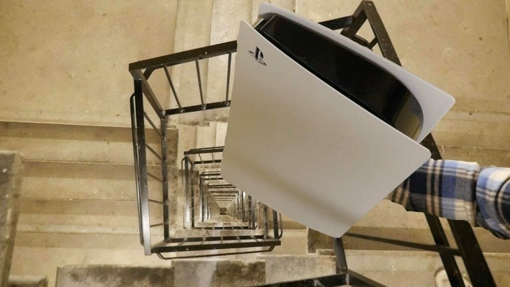 Dropping a Playstation 5 Down Spiral Staircase - Will it Survive? - Tweaks For Geeks